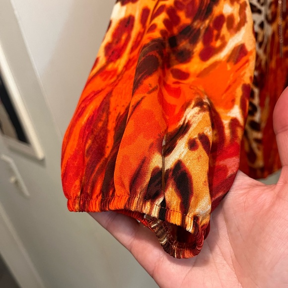 Zac & Rachel NWT Sheer Animal-Print Tunic, Size Medium/Large - Picture 4 of 5